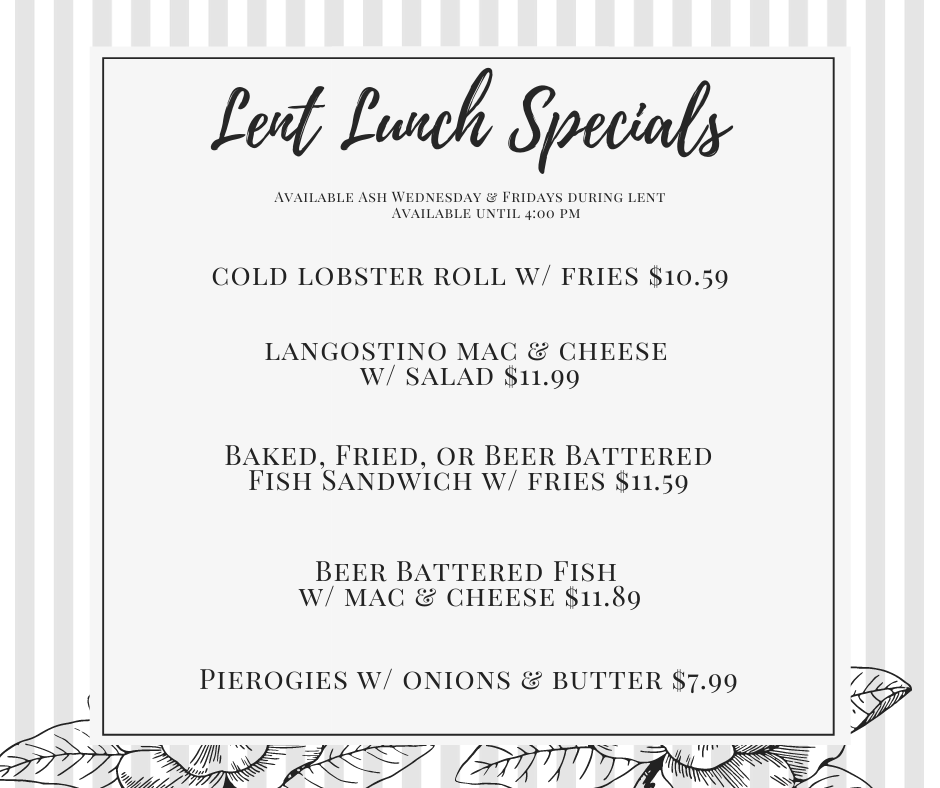 Lent Lunch Specials
