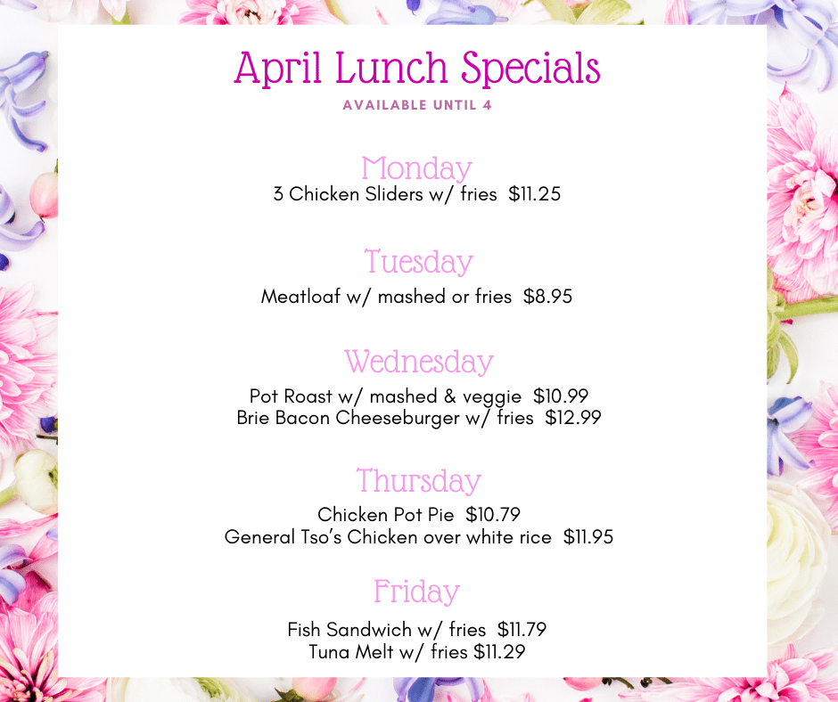 April Lunch Specials
