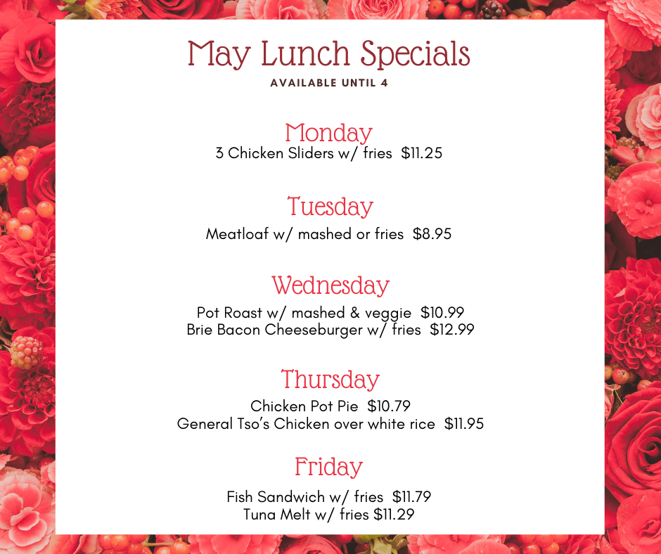 May Lunch Specials