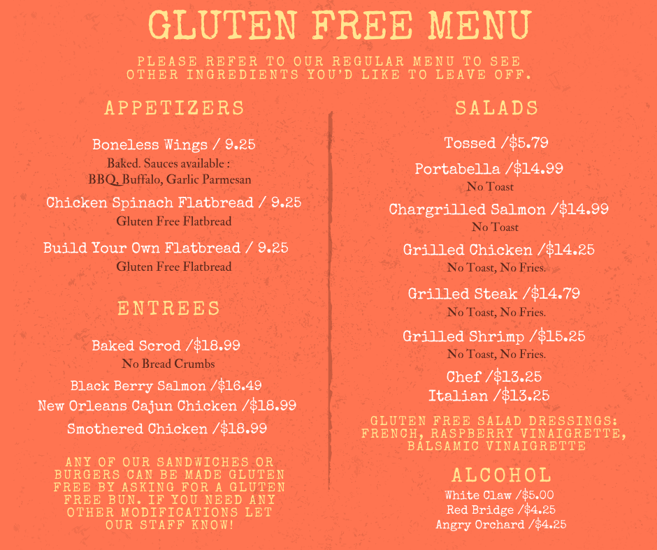 Gluten-Free Menu - Photo from The Arborist Rooftop Bar