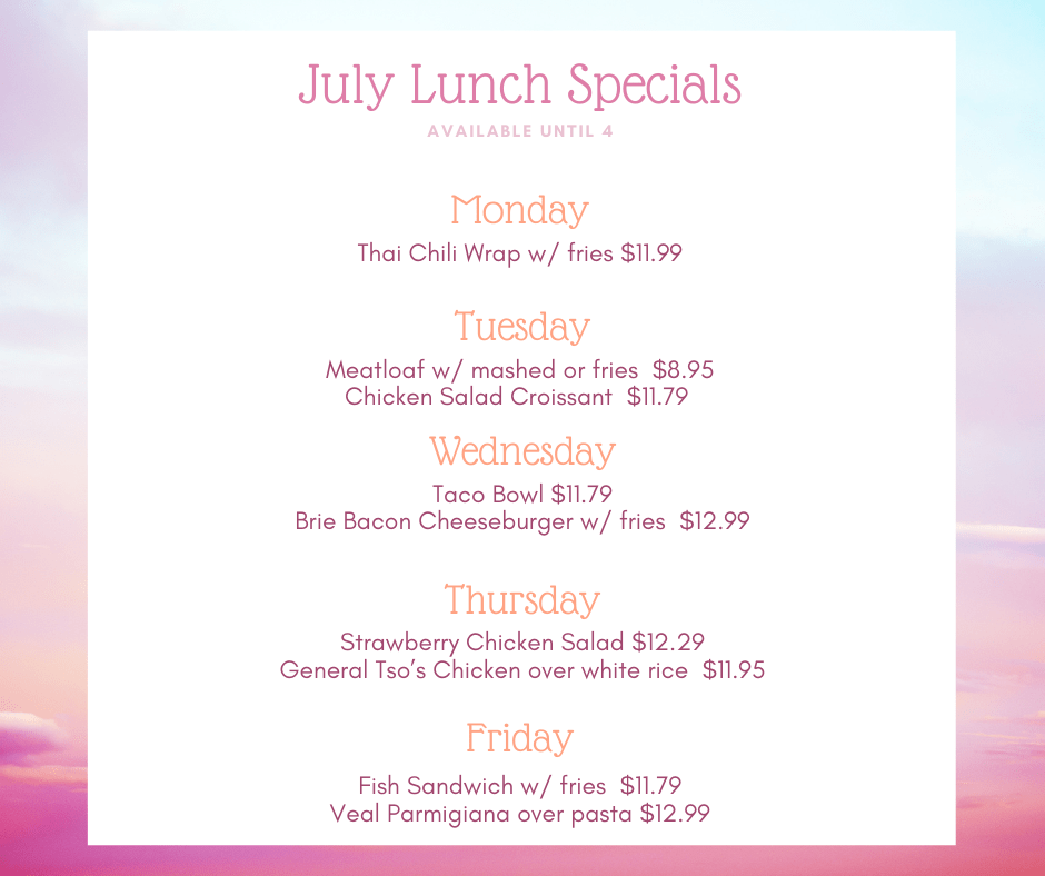 July Lunch Specials
