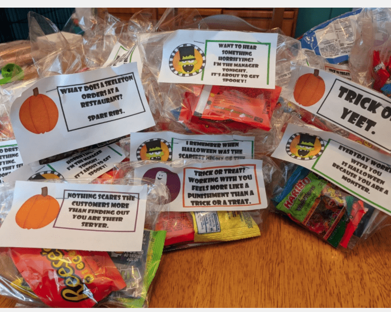 Halloween Treat Bags for the Employees