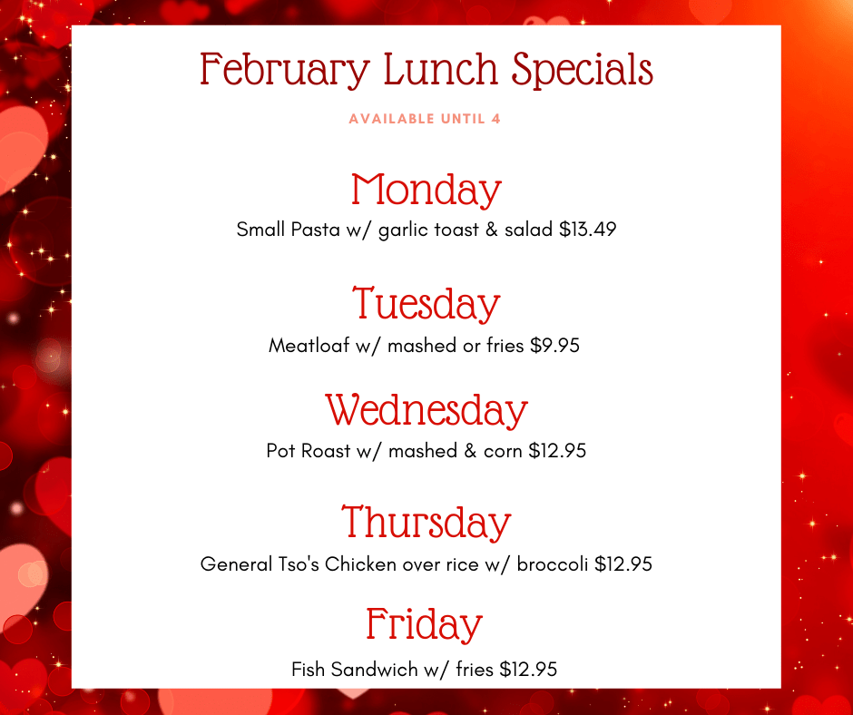 February Lunch Specials