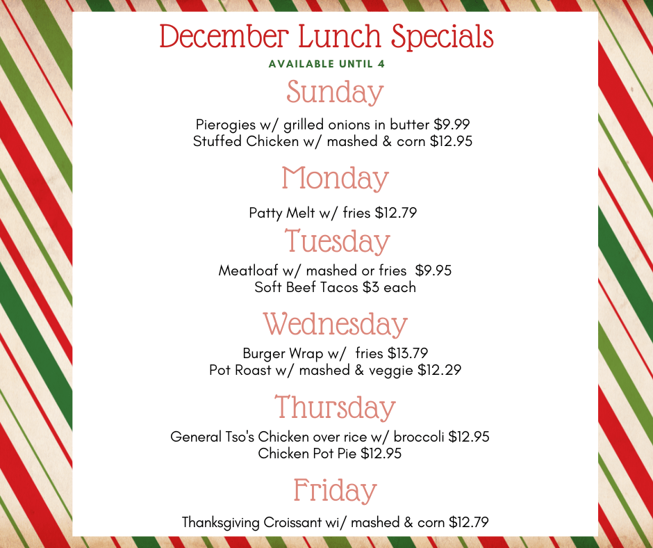 December Lunch Specials