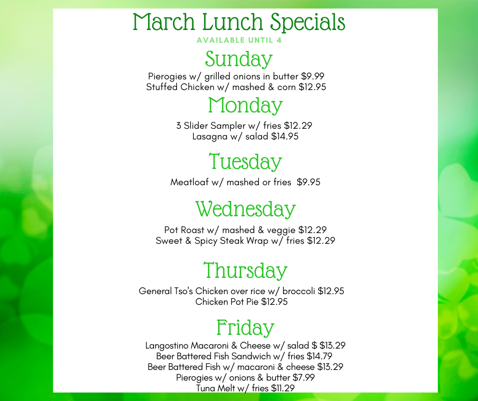 March Lunch Specials