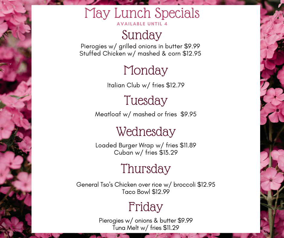 May Lunch Specials