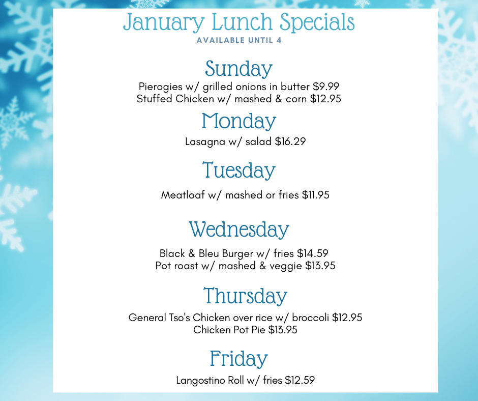January Lunch Specials
