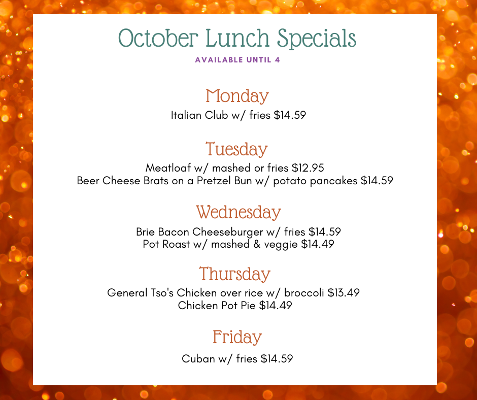 October Lunch Specials