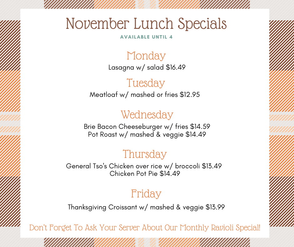 November Lunch Specials