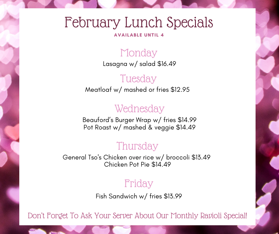 February Lunch Specials