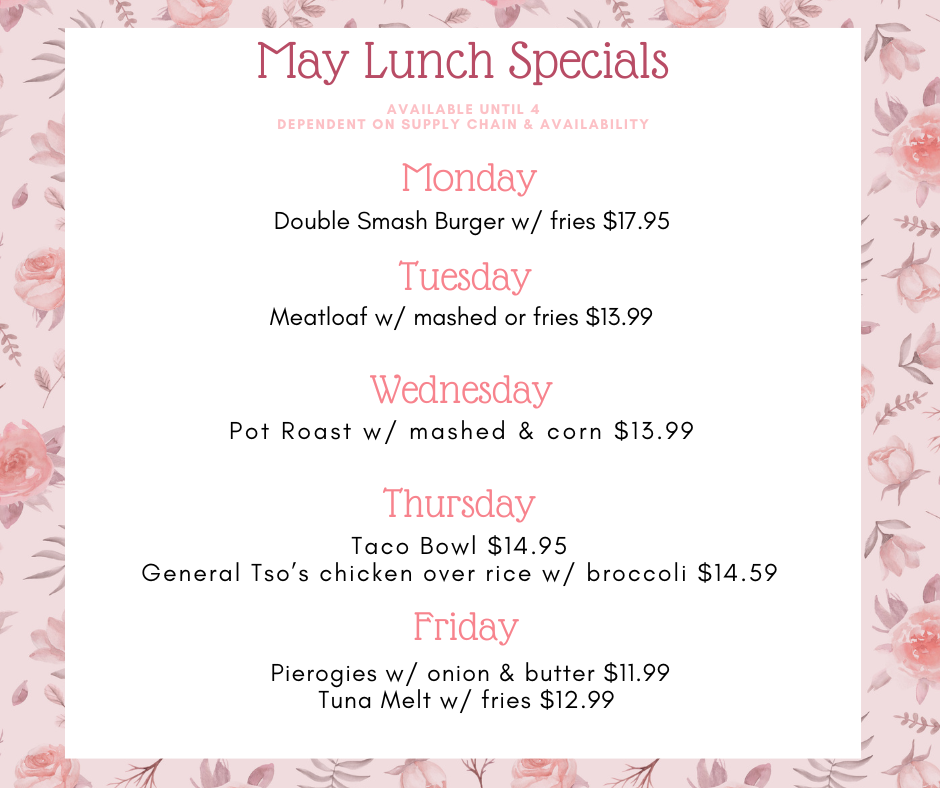 May Lunch Specials