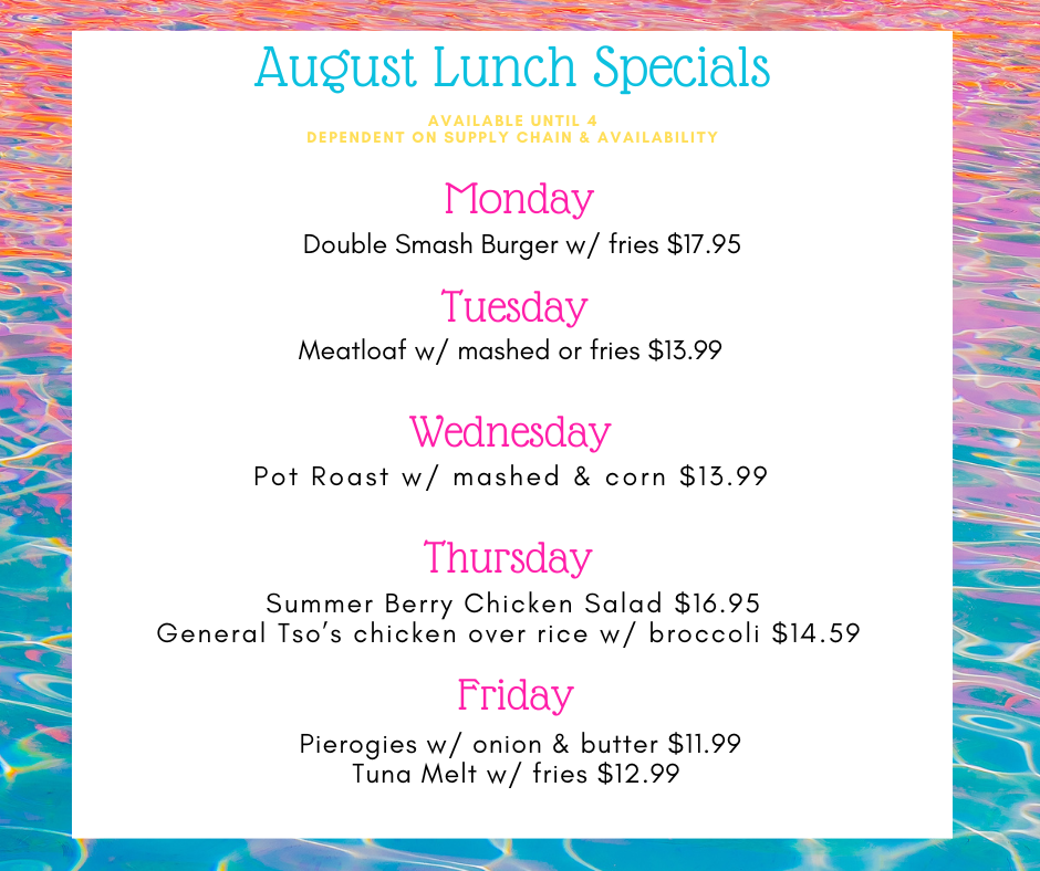 August Lunch Specials