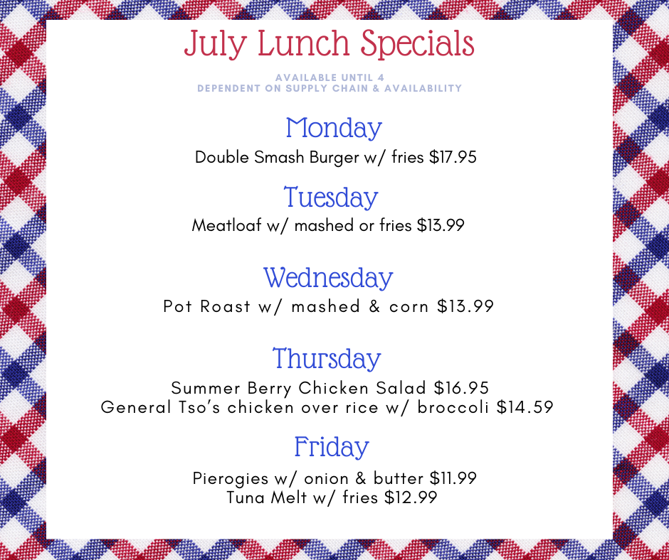 July Lunch Specials